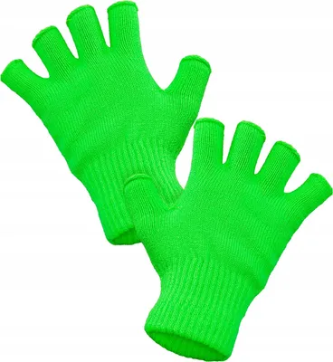 Produktbild von HANDSCHUHE Fingerlos Kurz GRÜN Neon DISCO 80er Karneval Ball