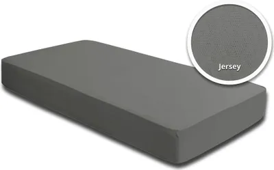 Produktbild von Spannbettlaken Babybett Kinder grau 60x120 cm - 70x140 cm Jersey Baumwolle