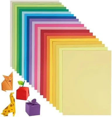 Produktbild von Origami-Papier, 180 Blatt, 20 leuchtende Farben, A4, 80 g/m?, doppelseitiges buntes Faltpapier für DIY-Schul-Kunsthandwerksprojekte, Kinder und Erwachsene