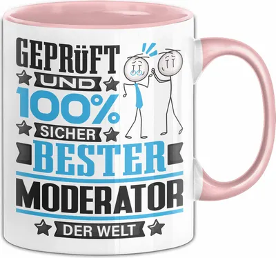Produktbild von Moderator Geschenk Lustiger Spruch für Moderator Geschenkidee Bester Moderator Der Welt (Rosa)