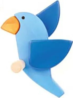 Produktbild von Bajo Bluebird - Garderobenhaken für Kinderzimmer Kleiderschrank