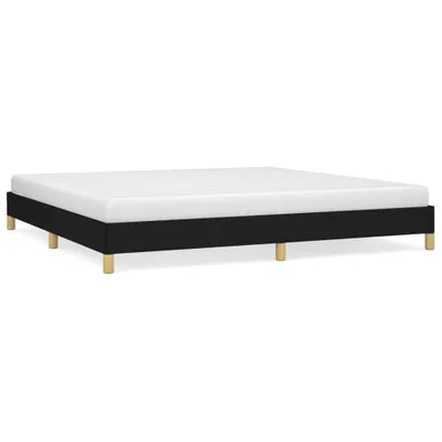 Image de vidaXL Cadre de lit sans matelas noir 200x200 cm Tissu