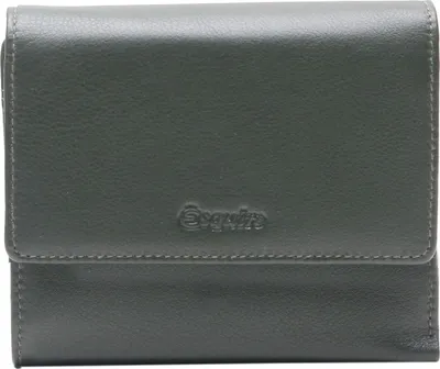 Image de Esquire Cuir porte-monnaie Viktoria Flap Wallet Green vert foncé