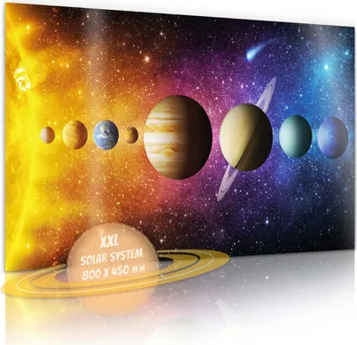 Produktbild von Galaxie Wandbild 80 x 45 cm Kunstprint mit detaillierten Farben