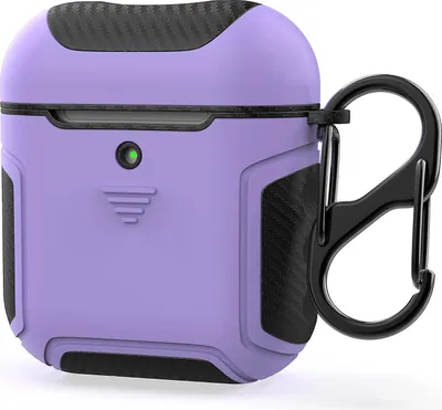 Immagine prodotto di Custodia rigida in silicone per Airpods 1/2 Viola Nero