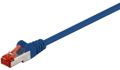 Image de Câble patch CAT 6, S/FTP (PiMF), bleu, 50 m - Conducteur en cuivre (CU), gaine de câble sans halogène (LSZH)
