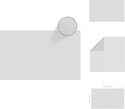 Obrázek produktu pro vidaXL Plovoucí bazénová solární plachta PE 260x160 cm šedá - Krycí plachty a podložky pod bazény