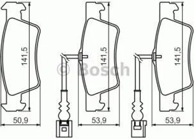 Produktbild von Bosch Bremsbelagsatz, Scheibenbremse Hinterachse 0 986 494 219