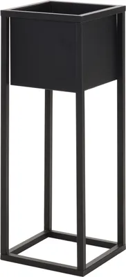 Produktbild von H&S Collection Blumentopf mit Ständer Metall Schwarz 60 cm