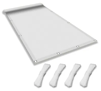 Immagine prodotto di Tenda da sole parasole, 160 x 480 cm, impermeabile, protezione UV, colore bianco