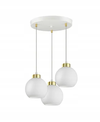 Zdjęcie produktu dla Lampa Wisząca Sufitowa Żyrandol Biała Szklane Kule White Glass EZ3 LED E27