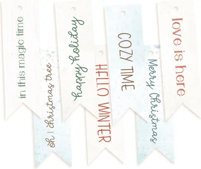 Produktbild von P13 Papier Hängen Etiketten Tags Anhänger Hängeetiketten - Winter 02 - P13