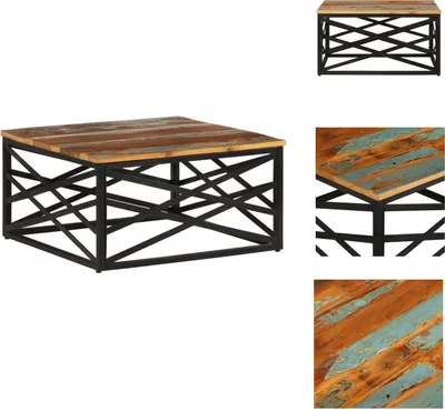 Image de vidaXL Table basse 68x68x35 cm Vieux bois massif - Tables basses
