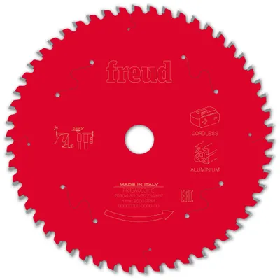 Image de Lame pour scie circulaire portative sans fil FREUD - Ø190 1,8/1,3 AL30 Z54 TP 0° - F03FS10088 -FR13A003HC