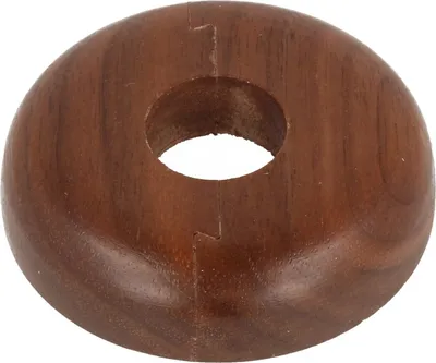 Produktbild von STEDO Echtholz-Einzelrosette - Nussbaum - Loch: 15 mm x Aussen: 50 mm