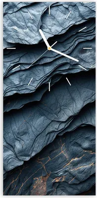 Produktbild von Wanduhr aus Glas mit Motiv Gefaltete Texturen- 30 x 60 cm - inkl. Aufhängesystem
