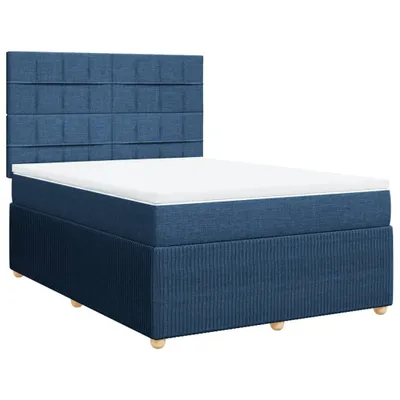Produktbild von Boxspringbett mit Matratze Blau 140x200 cm Stoff