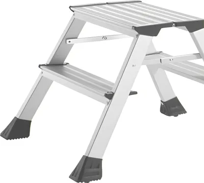 Produktbild von Alco Trittleiter Aluminium 2-stufig 43cm silber