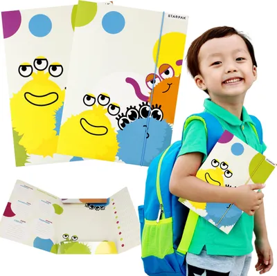 Produktbild von UNGEHEUER LAMINIERT Schulmappe mit Gummiband A4 STARPAK
