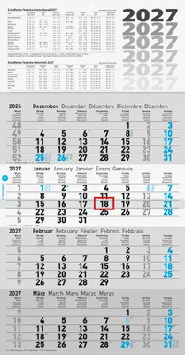 Produktbild von 2027 Glocken Viermonatskalender 30x55,5cm RCP
