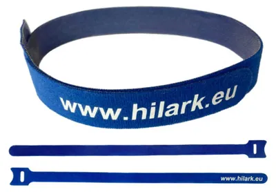 Produktbild von Klettverschluss Kabelbinder 20mmx500mm blau mit Durchzugsschnalle, wiederverwendbar