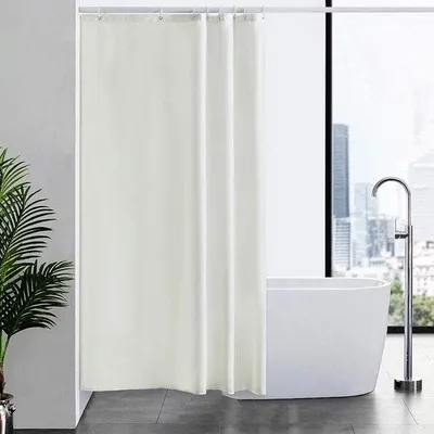 Immagine prodotto di Schermo per doccia in poliestere beige, antimuffa e idrorepellente, 120x200 cm.