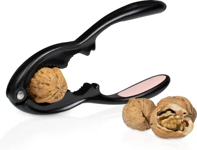Produktbild von Nussknacker - 17 cm - Fš¹r Walnš¹sse und Haselnš¹sse - Walnussknacker - Schwarz - Softgrip Griffe