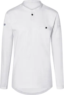 Image de Chemise de travail pour homme KARLOWSKY PERFORMANCE, manches longues, coupe ajustée, blanche, taille M