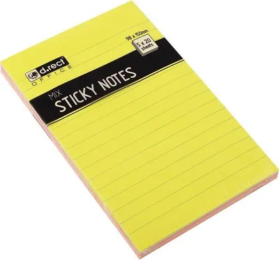 Obrázok produktu pre Samolepiace bločky 98x150mm neónové v línii D.RECT