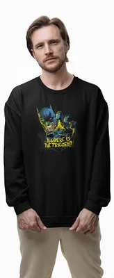 Produktbild von D&B Design Uni Pullover SWMO00016 Batman Schwarz-Größe XL