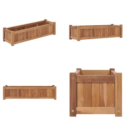 Obrázek produktu pro vidaXL Vyvýšený záhon 100x30x25 cm z masivního teakového dřeva - Vyvýšený záhon - Vyvýšené záhony - Dřevěný květináč - Květináč