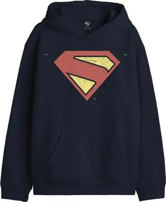 Produktbild von Superman Kapuzenpullover Herren Logo - Vintage navy L