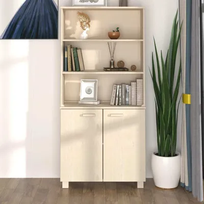Produktbild von Möbel Highboard HAMAR Massivholz Kiefer Honigbraun - Kommoden &5028