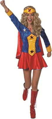 Produktbild von W4260-36 blau-rot Damen Wondergirl Kleid Supergirl Kostüm Gr.36