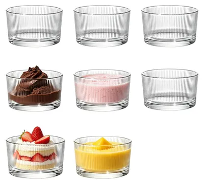 8 Dessertgläser 200 ml – spülmaschinengeeignet, Glas