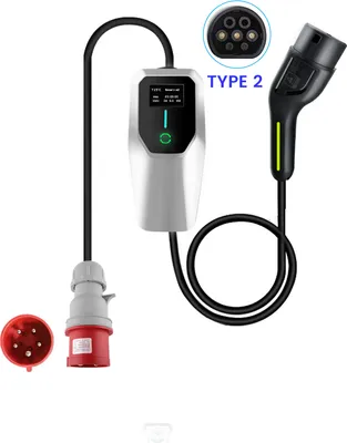 Produktbild von Nabíjacia pištoľ 16A EVSE EU EV nabíjací kábel Type2 prenosný nabíjací box 11KW ev nabíjačka 4m