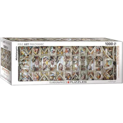 Immagine prodotto di Eurographics Puzzle Decke der Sixtinischen Kapelle, 1000 Teile Panorama, 96 x 32 cm, 6010-0960