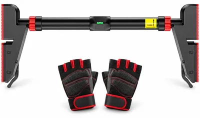 Produktbild von Türreck Klimmzugstange Türrahmen Fitnessstange - 200 kg Belastbarkeit - 70 bis 90 cm verstellbar - Ohne Schrauben - Rutschfest