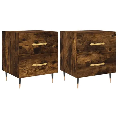 Produktbild von Nachttische 2 Stk. Räuchereiche 40x35x47,5 cm Holzwerkstoff
