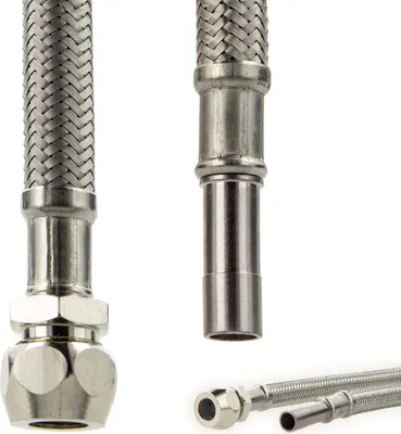 Produktbild von tecuro Sanitär Verbindungsschlauch 3/8 QV x Rohrstutzen Ø 10 mm x 200 mm - KTW-A- DVGW