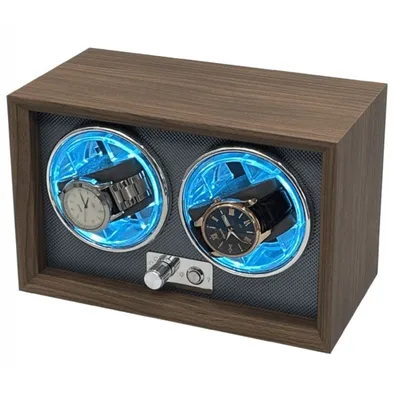 Zdjęcie produktu dla Skrzynka Rotomat automatyczna na 2 zegarki drewno 24 x 12 x 15 cm pd146.