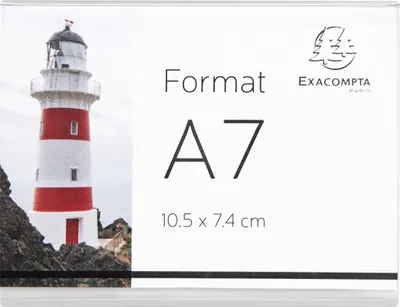 Image de Exacompta 10x Lot de 10 porte-étiquettes A7 horizontal Cristal 87058QD