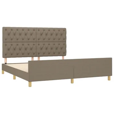 Produktbild von vidaXL Bettgestell ohne Matratze Taupe 160x200 cm Stoff