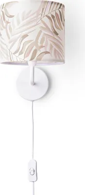 Produktbild von Tischlampe Schreibtischlampe Wandlampe Stoff Nachttisch E14 Blumen Jungle Deko