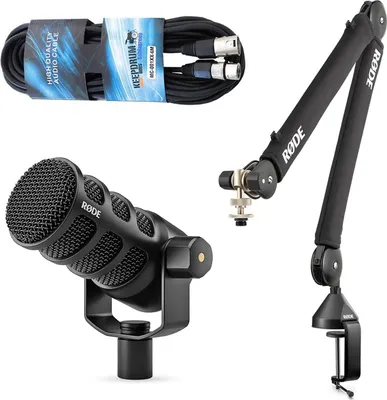 Image de Microphone Rode Podmic USB XLR avec trépied et câble PSA-1+ PLUS
