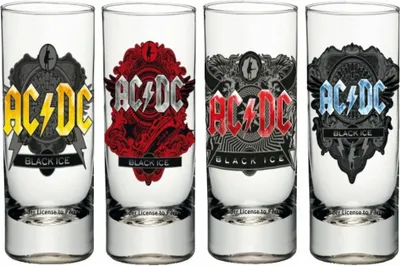 Produktbild von AC/DC Schnapsgläser 4er-Pack Black Ice