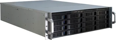 Produktbild von Inter-Tech 3U-3416, Rack, Server, Schwarz, ATX, EATX, micro ATX, Mini-ITX, SSI EEB, Stahl, HDD, Netzwerk, Leistung, Temperatur