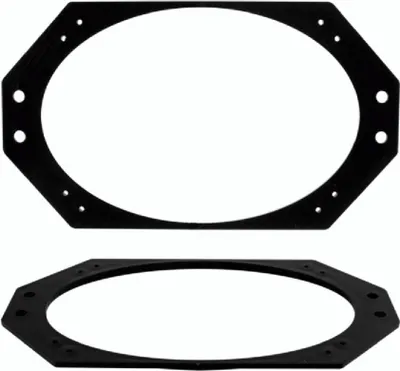 Image de Anneaux de Haut-Parleur compatible avec Jeep Wrangler (TJ) 1996-2007 4x6 pouces