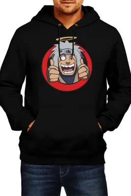 Produktbild von Herren Kapuzenpullover Japan Anime Manga Comics Naruto Jiraya 02, Man XL / Schwarz