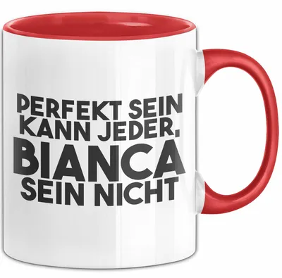 Produktbild von Bianca Tasse Perfekt Sein Kann Jeder, Bianca Sein Nicht Geschenk (Rot)